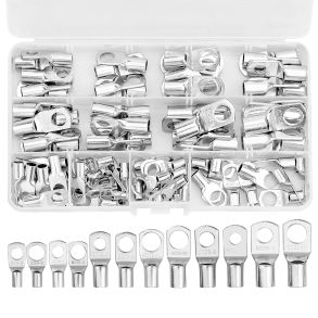 Uisolerede Ringkabelsko Sortiment - 12 Forskellige Strrelser I Opbevaringsboks - Antal 80 stk