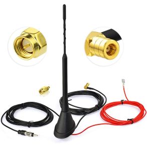 Tagantenne 12V DAB/DAB+ & AM/FM - Med Integreret Forstrker - Kabellngde 5 meter