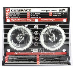 Krelyslygte st med Hvid tgelys 12V - E11 Godkendt - 105 mm (2 stk. 12V/55W H3 Pre)