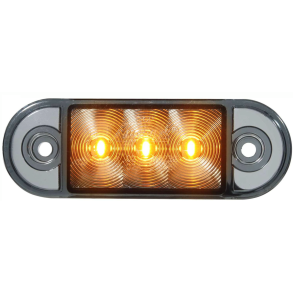 Sidemarkeringslygte LED 12-24V - Orange Smoky - ECE-R91 godkendt