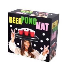 Oppustelig Beer Pong Hat - Inkl. Krus & Bolde