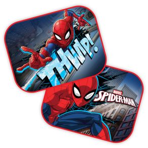 Solbeskytter til siderude - Disney Spiderman 2 stk - 44x35 cm