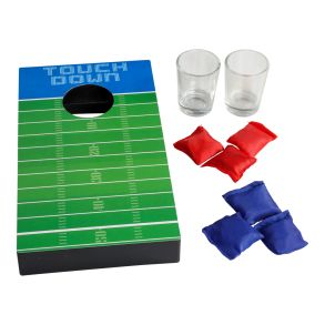Cornhole st - 6 bnneposer & 2 shotsglas - Football motiv