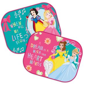 Solbeskytter til siderude - Disney Princess 2 stk - 44 X 35 cm