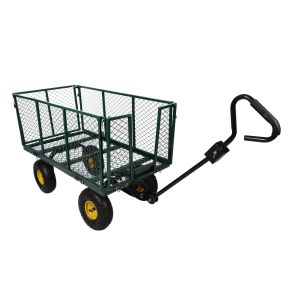 Tr�kvogn med foldbare sider - Robust metal konstruktion - Belastning maks. 550 kg.