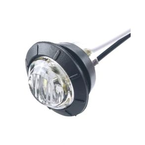 Positionslygte Rund 12V-24V - Hvid LED SMD - Dia. 27 mm 1 stk