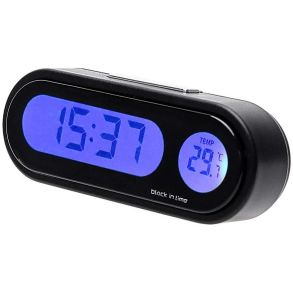 Smart Digitalur & Termometer 2-i-1 - Med Bl� Baggrundslys 12 timer - Inkl. Batteri 