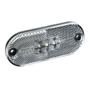 Hvid Markeringslygte SMD LED - Vandtt 24V - M/ Reflekser