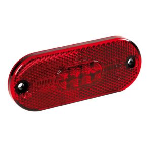 Rd Markeringslygte SMD LED - Vandtt 24V - M/ Reflekser