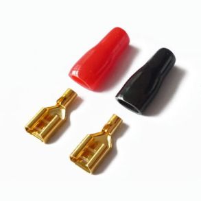 Kabelsko - 6,3 mm - 4 S�t pr. pakke - 2,5 mm�