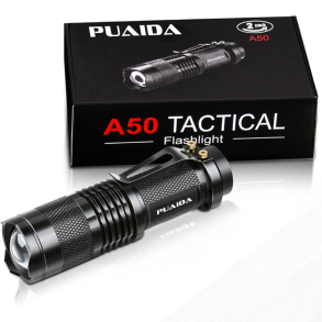 Mini lommelygte LED - Sort aluminium L. 94 mm - 1 stk.