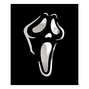 Selvklbende Sticker Scary Face - Strrelse 45x70 mm