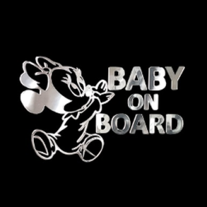 Selvkl�bende Sticker ''Baby On Board'' - St�rrelse 90x58 mm