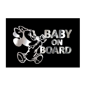 Selvklbende Sticker ''Baby On Board'' - Strrelse 90x58 mm