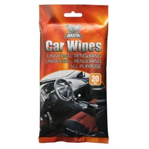 Rengringsservietter universal indvendig - Basta car wipes - 20 Stk.
