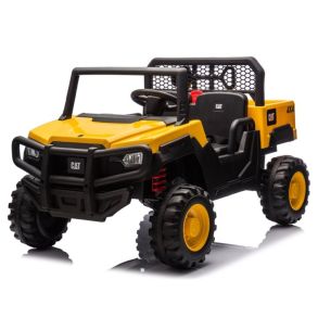 Elbil til b�rn - CAT Caterpillar 903 Gul/Sort - Med tiplad, lys, lyd & musik