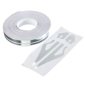 Stafferingstape - Dobbelt 4+2 mm - Krom 9,8 meter