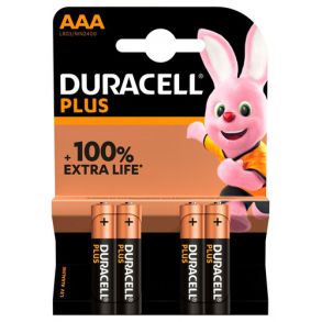 Duracell AAA Plus batterier - 4 stk.
