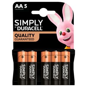 Duracell AA batterier - Simply 5-pak