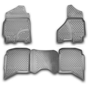 Gummimtte st med kant - DODGE RAM 1500/2500/3500 Crew Cab 2002-2012 4 stk.