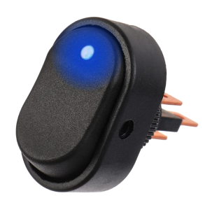 Kontakt On/Off Oval - 12V Maks. 30 Amp - Bl Diode