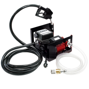Diesel- & Oliepumpe Kit Med Flowmeter - 230V/50Hz / 600W / 40l/min - Selvansugende Klar Til Brug