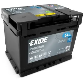 Startbatteri - Exide Premium EA640 - 12V (64ah / 640cca)