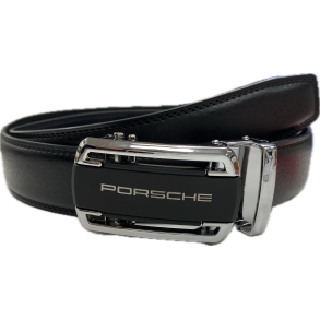 Lderblte Porsche - Unik Automatisk Aluminium klikls - Justerbar talje lngde max. 118 cm