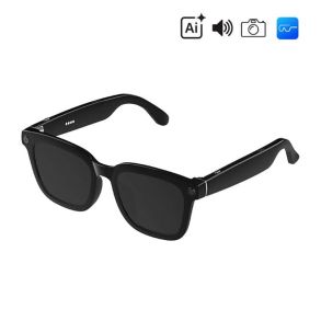 Ai-briller sort - PowerTrend EyeView - Med kamera, lyd & stemmestyring