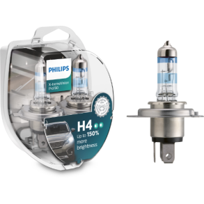Philips H4 Pre - X-TremeVision Pro150 2 stk - 150% mere lys 