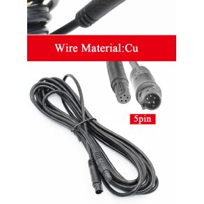 Forlngerkabel til bakkamera eller dashcam - Passer til 5-pin - Lngde 5 meter