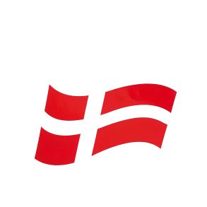 DK Flag Klistermrke - Fs i 4 strrelser