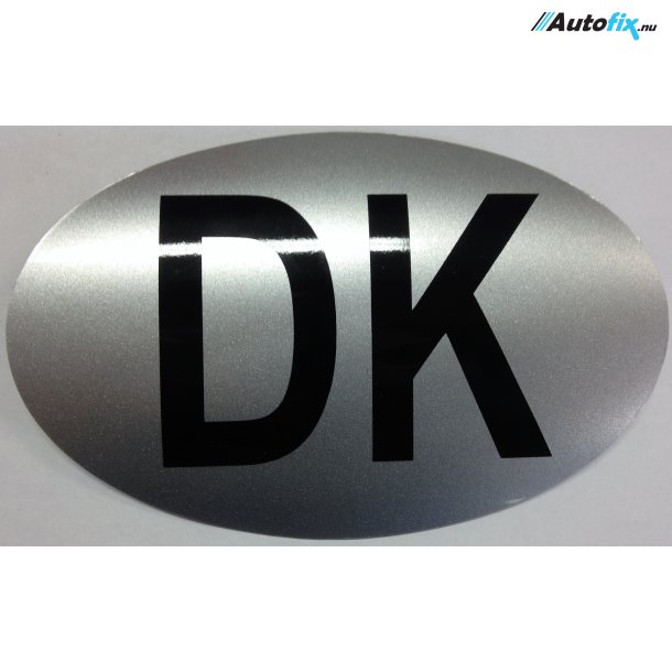 DK Skilt Magnetisk - Sølv Str. cm - DK Skilte -