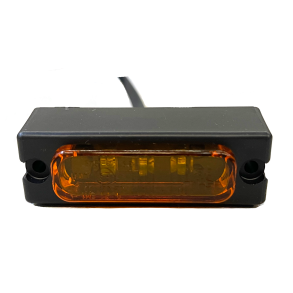 LED Sidemarkeringslygte Gul 3 Dioder 12/24V - Med 5 Meter Ledning - E-godkendt