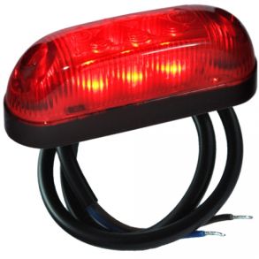 LED Positions / Markeringslygte - Rd - 12/24 V 3 Dioder