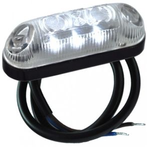 LED Positions / Markeringslygte - Hvid m/ 3 Dioder 12/24V 