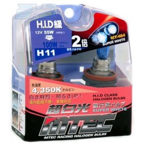 H11 P�re - MTEC Super White - 55 Watt 2 stk