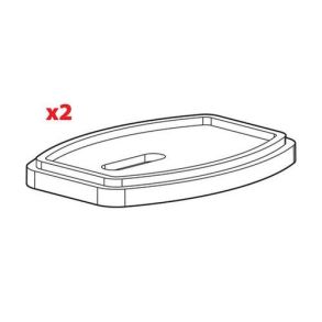 Spacer - Flat - H=6.7 mm - 2 pcs.
