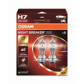 H7 Prer - Osram Night Breaker 220 - 220% mere lys (2 stk)