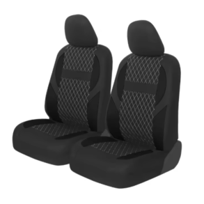 Sdeovertrk Forstole - Universal slidstrkt stof - Sort & gr