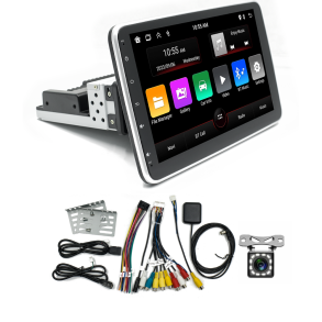 Autoradio 1DIN med 10,1'' skrm - CarvillZ RJ001 med Apple Carplay & Android Auto - Inkl. bakkamera