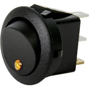 Mini kontakt ON/OFF - 12V 20A - Orange LED diode 