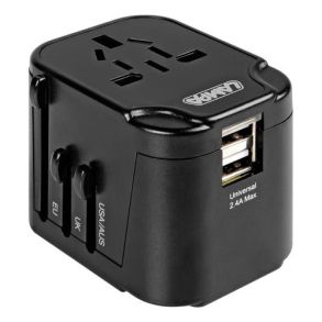 Rejseadapter M/ 2x USB - Travel Mate Elite - EU/UK/USA/AUS