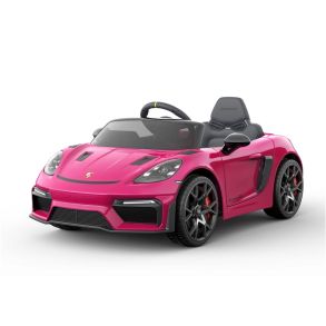 Elbil til b�rn - Porsche Spyder 718 RS Lyser�d - Med fjernbetjening, lys, lyd & musik