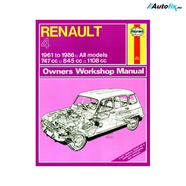 Reparationsbog Haynes - Renault 4 (61 - 86)