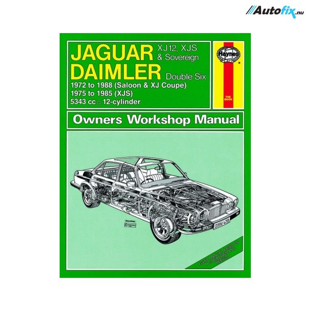 Reparationsbog Haynes - Jaguar XJ12, XJS &amp; Sovereign; Daimler Double Six (72 - 88)