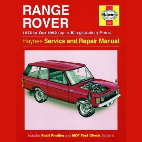 Reparationsbog Haynes - Range Rover V8 Benzin (70 - Oct 92)
