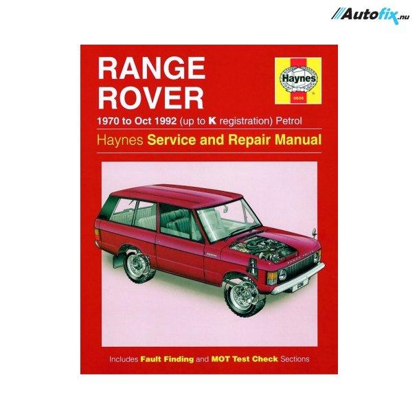 Reparationsbog Haynes - Range Rover V8 Benzin (70 - Oct 92)