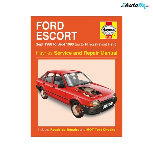 Reparationsbog Haynes - Ford Escort Benzin (Sept 80 - Sept 90)