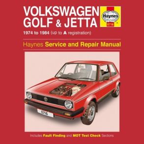 Reparationsbog Haynes - Volkswagen Golf & Jetta Mk1 Benzin 1.1 & 1.3 (74 - 84)